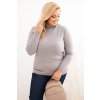 Dámský rolák Plus Size 1060 z viskózy (Velikost UNI, Barva Hnědá)