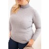 Dámský rolák Plus Size 1060 z viskózy (Velikost UNI, Barva Hnědá)