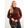 Dámský rolák Plus Size 1060 (Velikost UNI, Barva Hnědá)