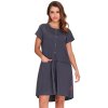 Noční košile Dn-nightwear TCB.9445 (Velikost S, Barva Šedá)