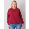 Mikina Plus Size -RV-BL-7162.12P (Barva Bordó, Velikost UNI)