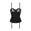 Korzet Obsessive Editya corset (Velikost XS/S, Barva Černá)