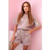Dámská souprava Indigo s šortkami s vysokým pasem (Velikost UNI, Barva Béžová)