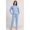 Dámské pyžamo dlouhé Obláček (Barva Modrá - světle, Velikost S)
