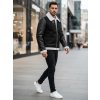 Pánská koženková bunda Dstreet TX5085 (Velikost M, Barva Černá)