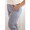 Dámské kalhoty Plus Size 8562 s viskózou a širokou gumou v pase (Velikost UNI, Barva Šedá)