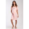 Dámská noční košile mateřská Butterfly (Barva Růžová - světle, Velikost S)