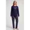 Dámské pyžamo dlouhé Sarah (Barva Modrá - tmavě, Velikost S)