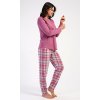 Dámské pyžamo dlouhé Dominica (Barva Růžová, Velikost S)