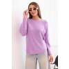Dámský svetr IT89 z viskózy s dlouhým rukávem a kulatým výstřihem (Velikost UNI, Barva Fialová)