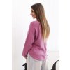 Dámský svetr IT89 z viskózy s dlouhým rukávem a kulatým výstřihem (Velikost UNI, Barva Fialová)