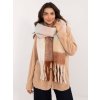 Šála -AT-SZ-2312501.62 (Barva Béžová - tmavě, Velikost UNI)