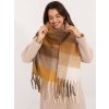 Šála -AT-SZ-2312501.62 (Barva Béžová - tmavě, Velikost UNI)