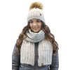 Komplet čepice a šála Vivisence 70101Kmpl (Velikost UNI, Barva Šedá)