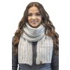 Komplet čepice a šála Vivisence 70101Kmpl (Velikost UNI, Barva Šedá)