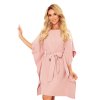 Numoco SOFIA Motýlkové šaty - špinavá růžová 287-11 (Velikost L/XL, Barva Růžová)