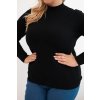 Dámský svetr Plus Size 1112 se stojáčkem (Velikost UNI, Barva Šedá)