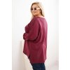 Dámská blůza Plus Size bavlněná s potiskem bordó (Velikost UNI, Barva Bordó)