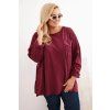 Dámská halenka Plus Size ART3790 (Velikost UNI, Barva Hnědá)