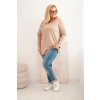 Dámská halenka Plus Size 6874 s lodičkovým výstřihem (Velikost 2XL/3XL, Barva Oranžová)