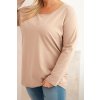 Dámská halenka Plus Size 6874 s lodičkovým výstřihem (Velikost 2XL/3XL, Barva Oranžová)