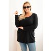 Dámská halenka Plus Size 6874 s lodičkovým výstřihem (Velikost 2XL/3XL, Barva Oranžová)