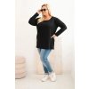 Dámská halenka Plus Size 6874 s lodičkovým výstřihem (Velikost 2XL/3XL, Barva Oranžová)