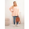 Dámská halenka Plus Size 6874 s lodičkovým výstřihem (Velikost 2XL/3XL, Barva Oranžová)