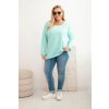 Dámská halenka Plus Size 6874 s lodičkovým výstřihem (Velikost 2XL/3XL, Barva Oranžová)