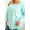 Dámská halenka Plus Size 6874 s lodičkovým výstřihem (Velikost 2XL/3XL, Barva Oranžová)