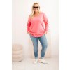 Dámská halenka Plus Size 6874 s lodičkovým výstřihem (Velikost 2XL/3XL, Barva Oranžová)