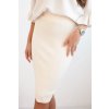 Dámská sukně z elastického viskózového úpletu (Velikost UNI, Barva Béžová)