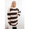 Dámské šaty Plus Size ART8111 (Velikost UNI, Barva Hnědá)