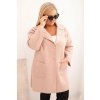 Dámský kabát ART0257 Plus Size s kapsami (Velikost UNI, Barva Béžová)