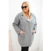 Dámský kabát ART0257 Plus Size s kapsami (Velikost UNI, Barva Béžová)