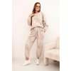 Dámská oversize souprava ART25353 z viskózy s efektem vyblednutí (Velikost UNI, Barva Béžová)