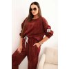 Dámská oversize souprava ART25353 z viskózy s efektem vyblednutí (Velikost UNI, Barva Bordó)