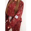 Dámský oversize komplet ART25353-1 s prodlouženou mikinou a se sepraným efektem (Velikost UNI, Barva Hnědá)