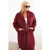 Dámský kabát Plus Size 21789 (Velikost UNI, Barva Hnědá)