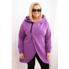 Dámská mikina Plus Size zateplená s kapucí a asymetrickým zipem (Velikost 2XL/3XL, Barva Zelená)