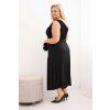 Dámská večerní šaty Plus Size na jedno rameno (Velikost UNI, Barva Černá)