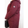 Dámská zimní prošívaná bunda Plus Size s kapucí (Velikost UNI, Barva Červená)