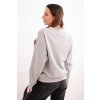 Dámská mikina z pružného bavlněného materiálu basic s kulatým výstřihem (Velikost S, Barva Šedá)