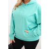 Dámská mikina s kapucí a klokaní kapsou Plus Size z bavlny (Velikost XL, Barva Černá)