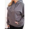 Dámská mikina Plus Size HIT2 (Velikost XL, Barva Šedá)