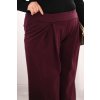 Dámské kalhoty Plus Size s širokými nohavicemi a plisováním (Velikost UNI, Barva Fialová)