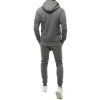 Pánská tepláková souprava tmavě šedá Dstreet AX0379 (Velikost M, Barva Šedá - tmavě)