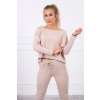 Souprava s oversize halenkou béžové barvy (Velikost UNI, Barva Béžová)