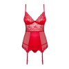 Korzet Obsessive Lovica corset (Velikost S/M, Barva Červená)