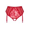 Podvazky Obsessive Dagmarie garter panties (Velikost M/L, Barva Červená)